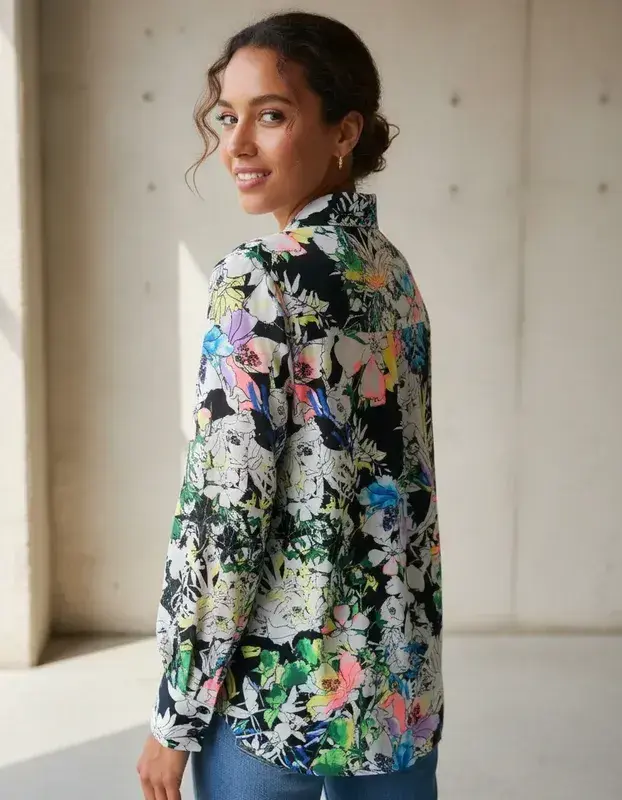 Blusa veraniega floral multicolor - 4