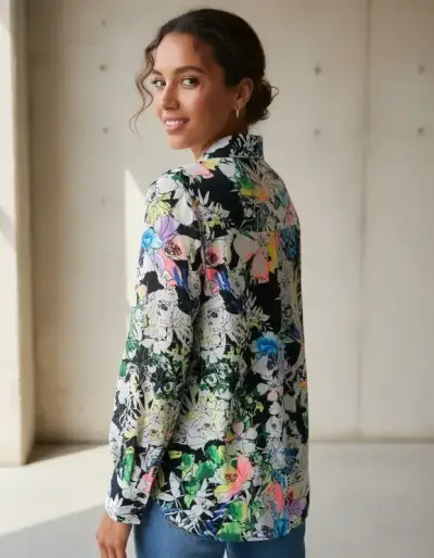 Blusa veraniega floral multicolor - miniatura 4