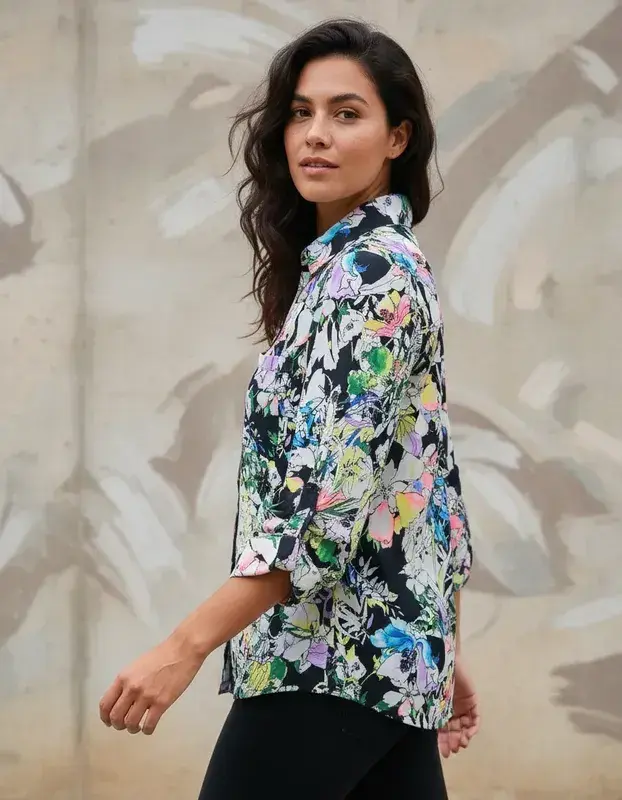 Blusa veraniega floral multicolor - 5