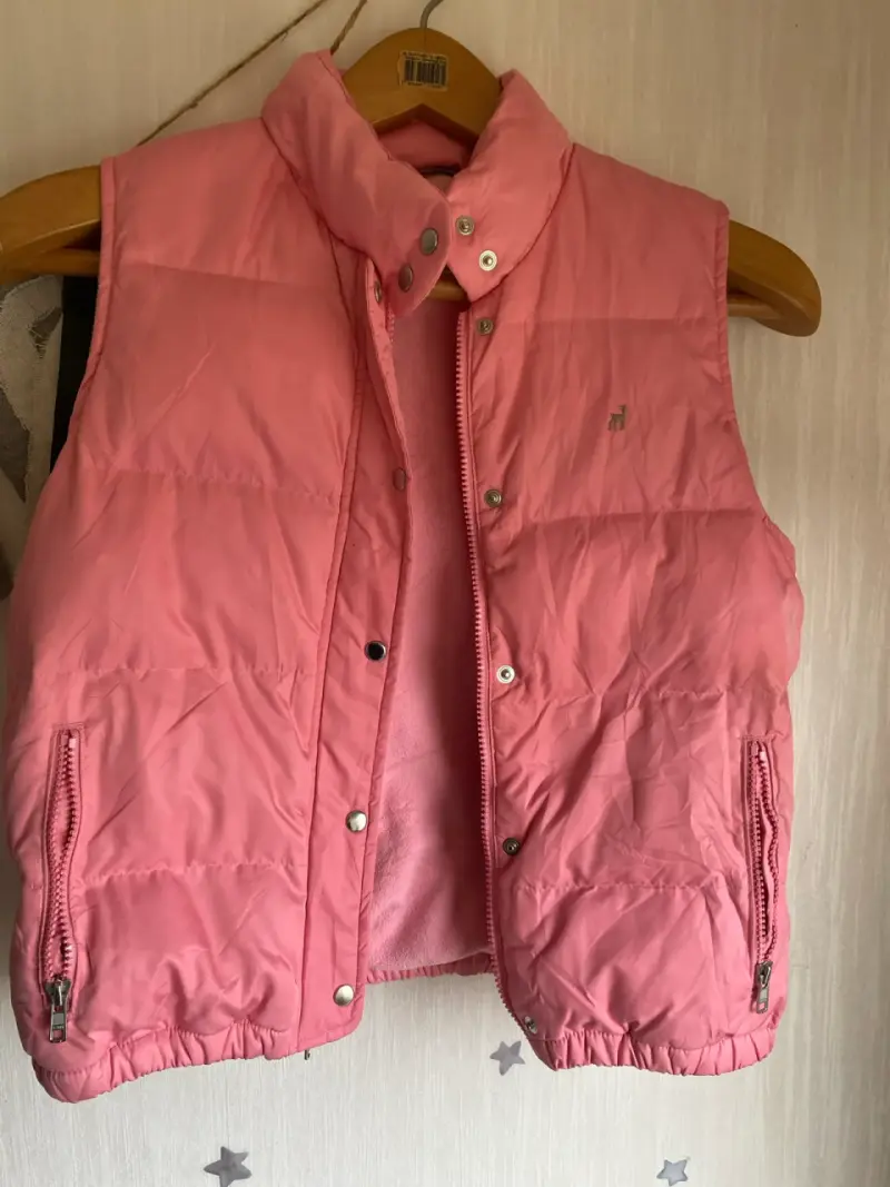 Chaqueta puff rosada - 3