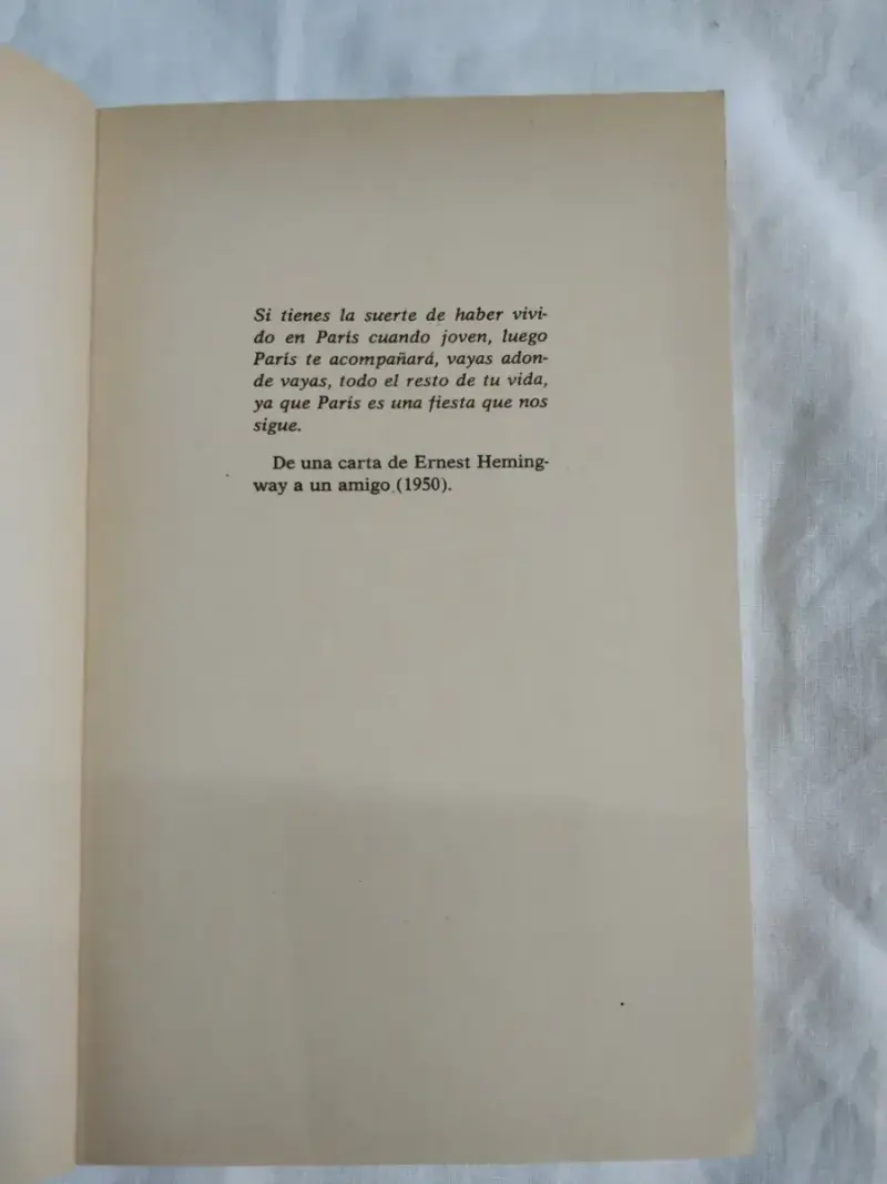 Libro 'París era una Fiesta' de Ernest Hemingway - 4
