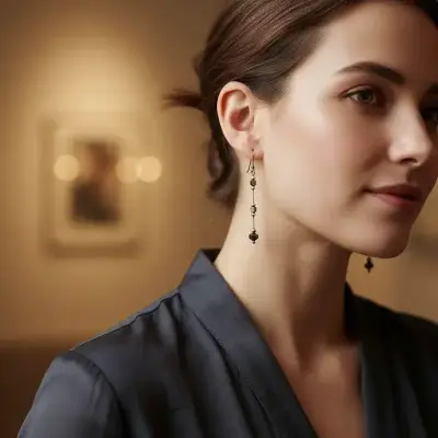 Aros colgantes de plata con diseño geometrico - miniatura 1