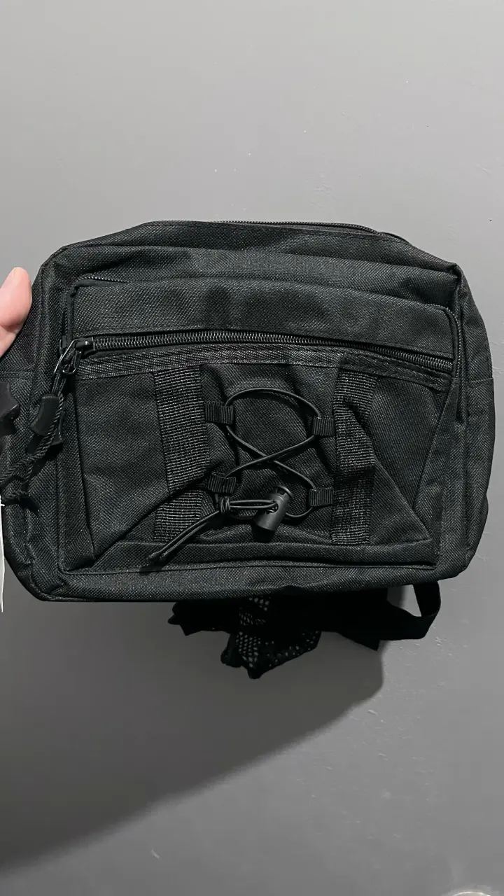 Bolso táctico negro ajustable - 3