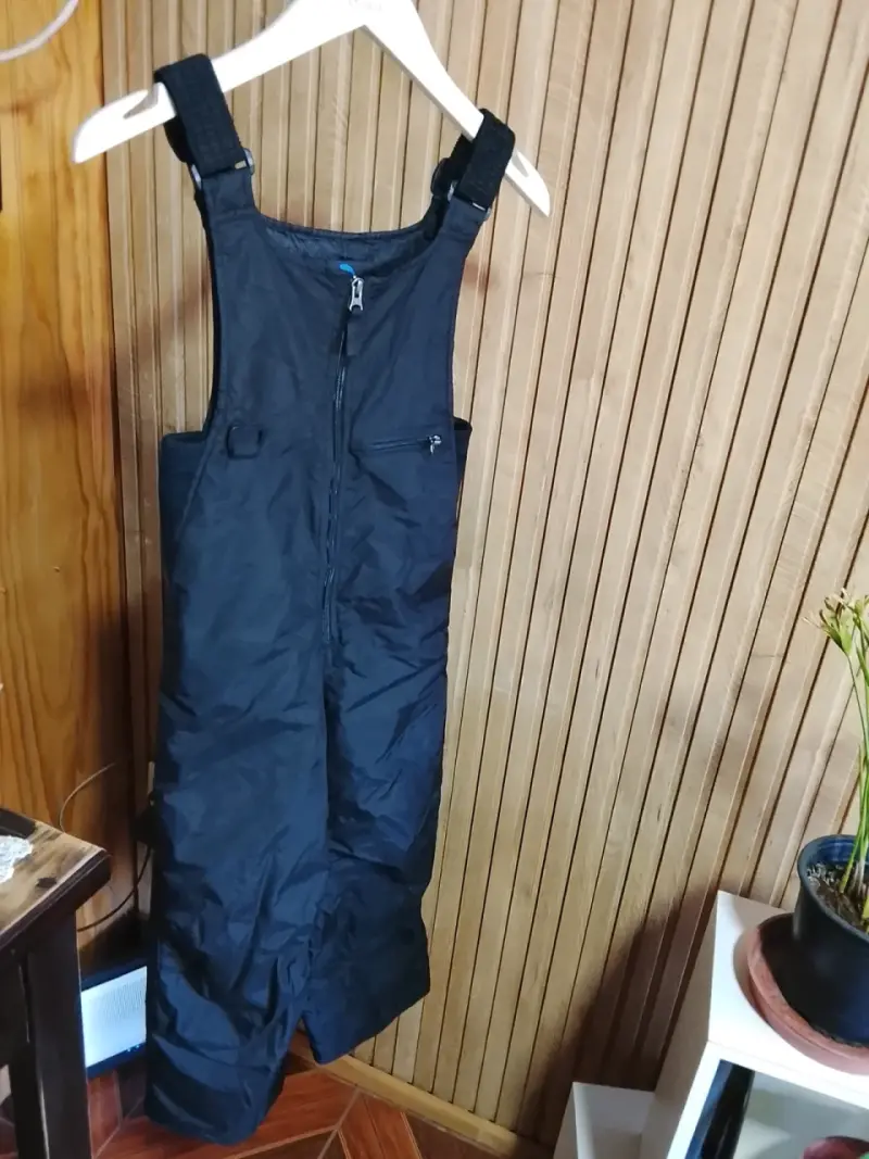 Pantalon- Jardinera de esquí negro - 1