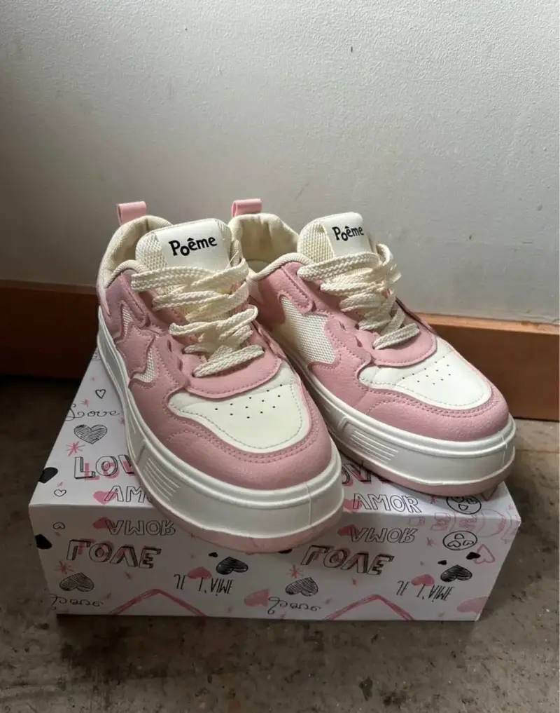 Zapatillas rosas con plataforma - 3