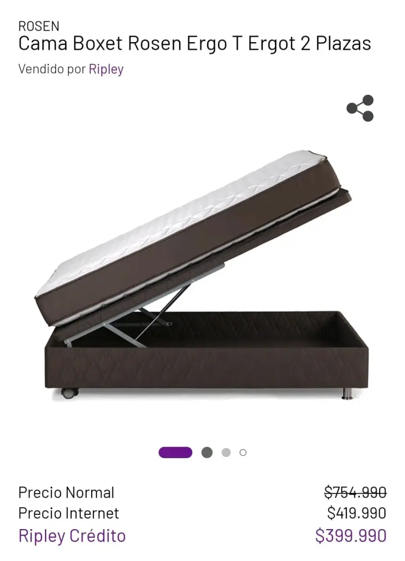 Cama Boxet Rosen Ergo T 2 Plazas