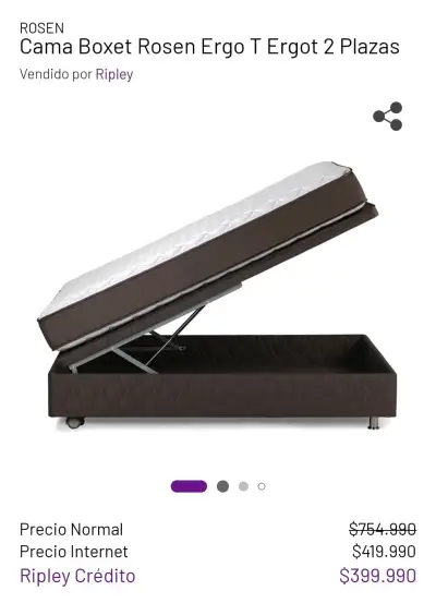 Cama Boxet Rosen Ergo T 2 Plazas - miniatura 1