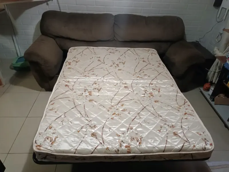Sofá cama de dos plazas café - 6