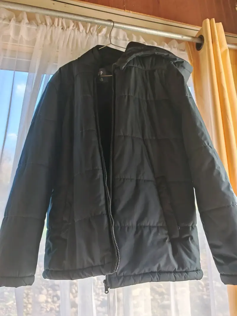 Parka escolar azul marino con capucha impermeable - 1