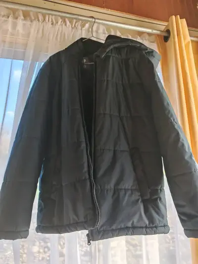 Parka escolar azul marino con capucha impermeable - miniatura 1