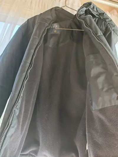 Parka escolar azul marino con capucha impermeable - miniatura 4