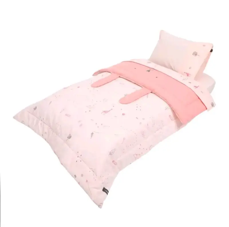Ropa de cama infantil rosa - 1