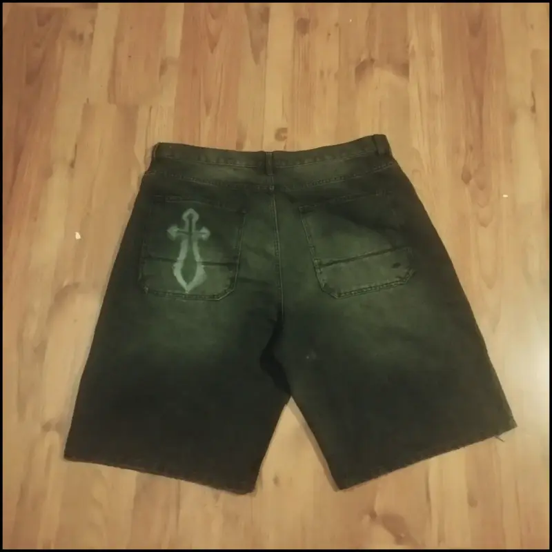 Jorts de mezclilla negros - 2
