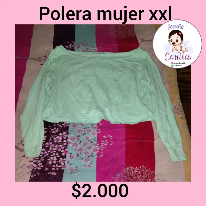 Polera mujer verde XXL