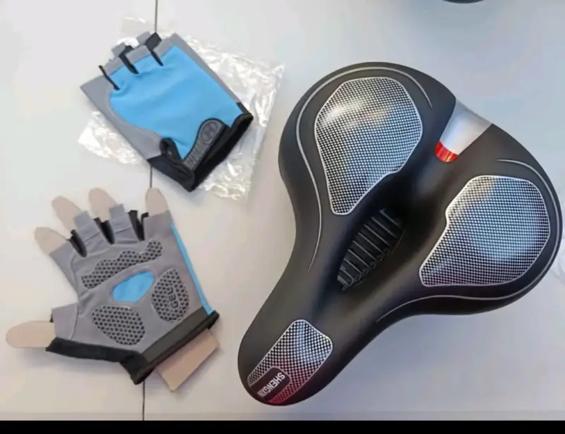 Pack bicicleta sillin ancho y guantes