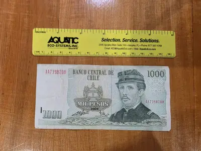 Billete antiguo 1000 pesos chilenos - miniatura 1