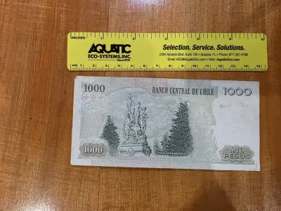 Billete antiguo 1000 pesos chilenos - miniatura 2