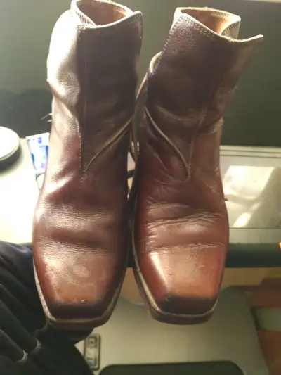 Botines de cuero marrón - miniatura 4