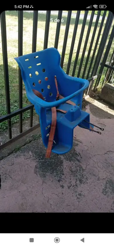 Silla para bicicleta azul - miniatura 2