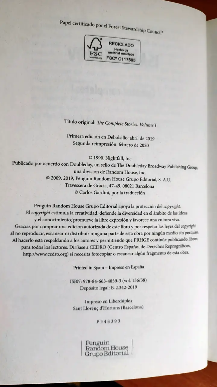 Colección libros Asimov Cuentos Completos tomo Il - 4