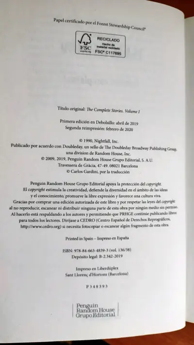 Colección libros Asimov Cuentos Completos tomo Il - miniatura 4