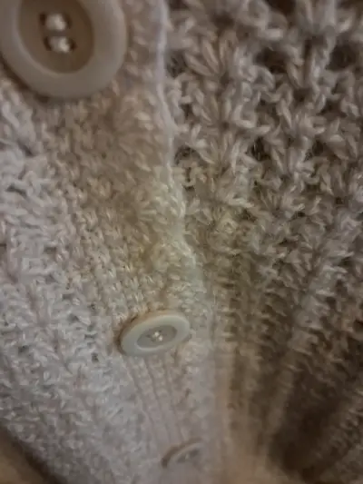 Chaleco lana alpaca   tejido blanco invierno xxl - miniatura 2