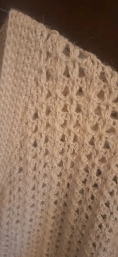 Chaleco lana alpaca   tejido blanco invierno xxl - miniatura 3