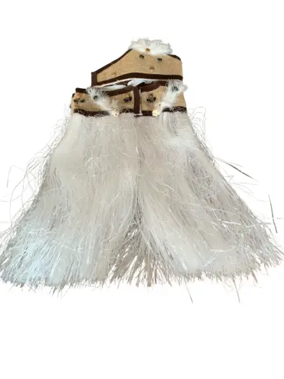 Traje tradicional polinesio blanco talla 4 a 6 ano - miniatura 3