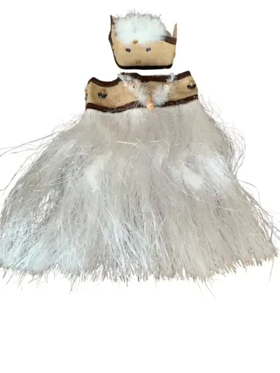 Traje tradicional polinesio blanco talla 4 a 6 ano - miniatura 4