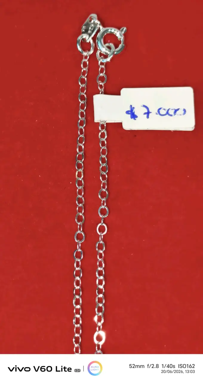 Collar de plata 925 con colgante rojo - 3