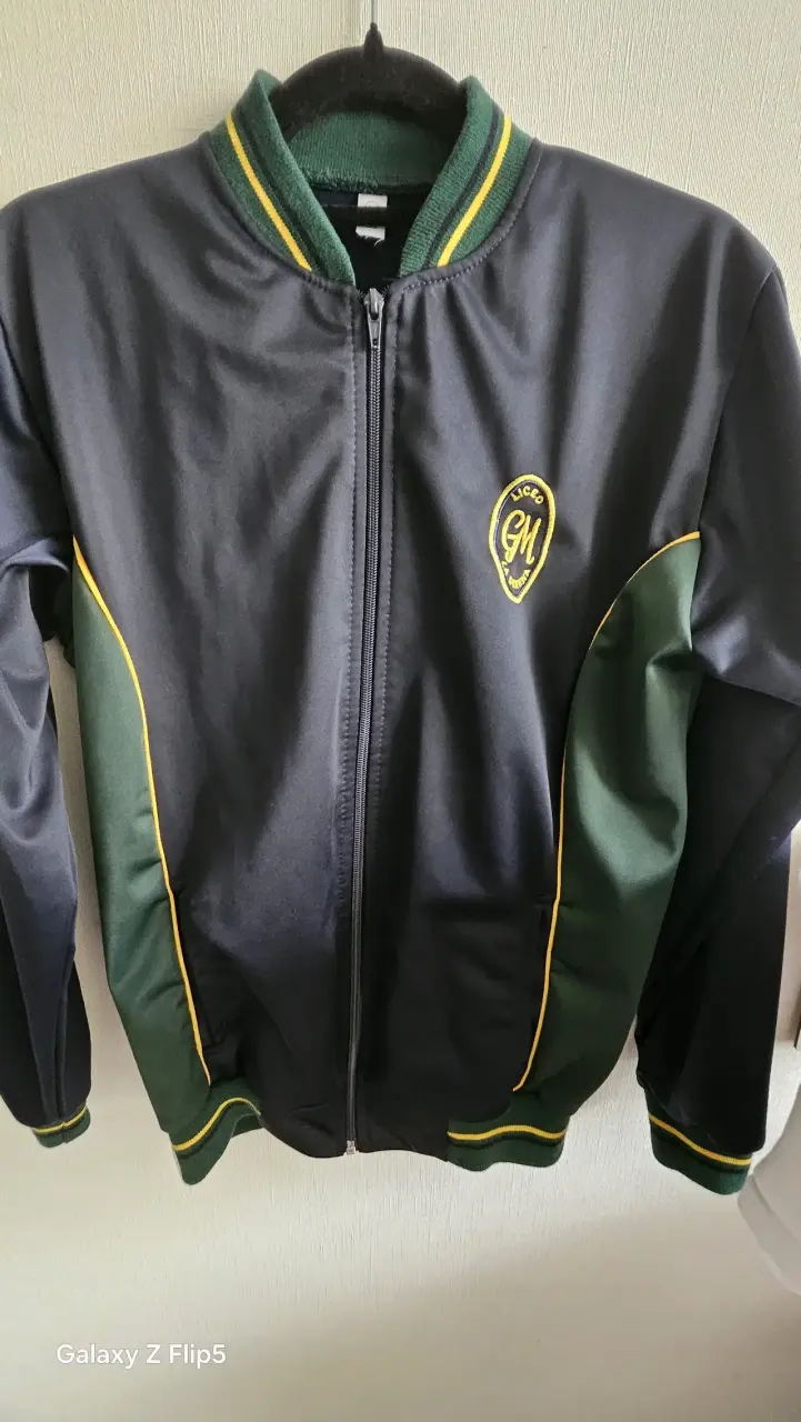 Chaqueta deportiva negra y verde - 1