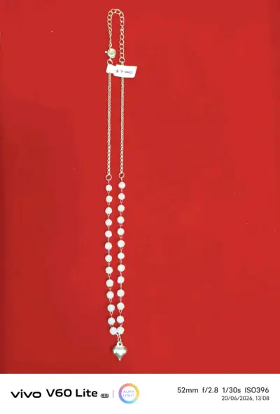 Collar largo con perlas y corazón, plata 925 - miniatura 1