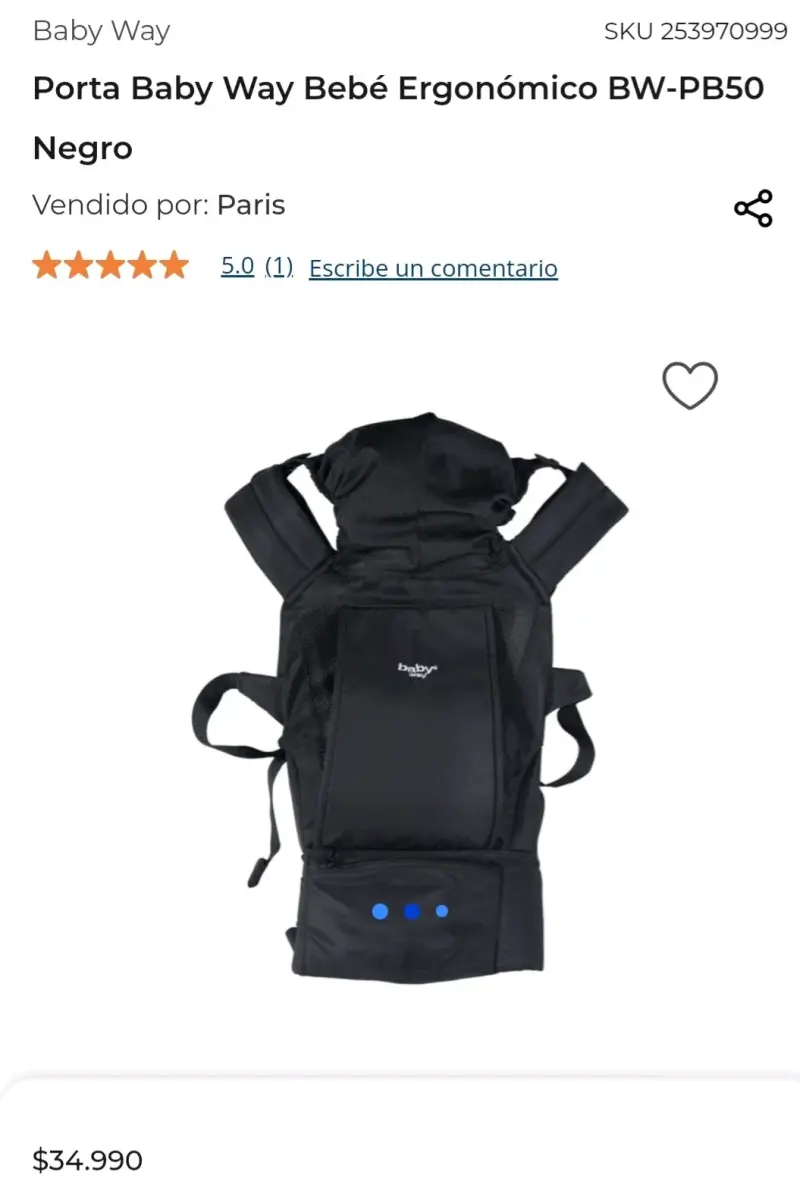 Portabebé ergonómico Baby Way