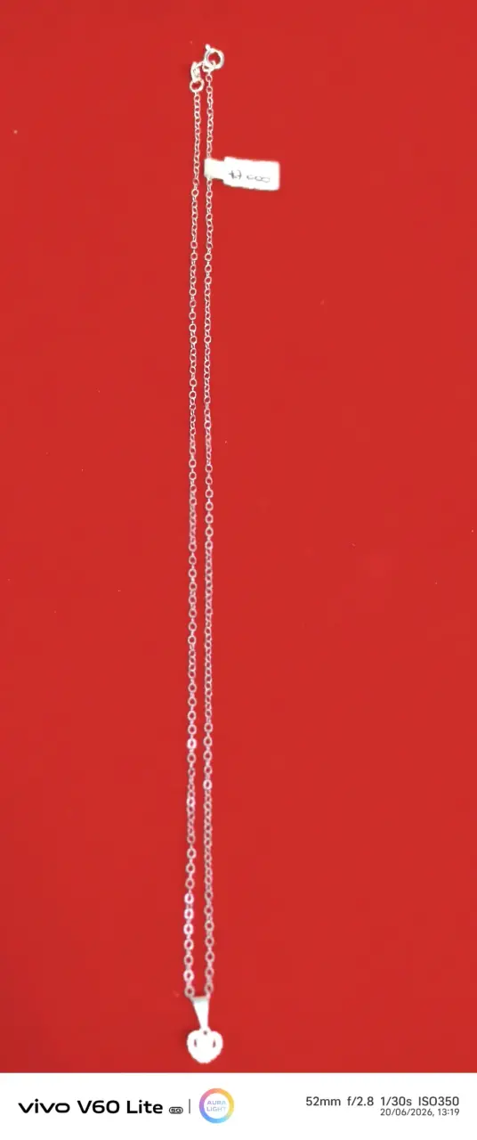 Collar de plata 925, con dije corazón - 1
