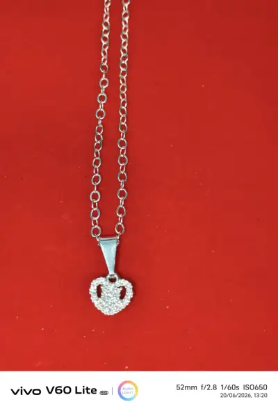 Collar de plata 925, con dije corazón - miniatura 2