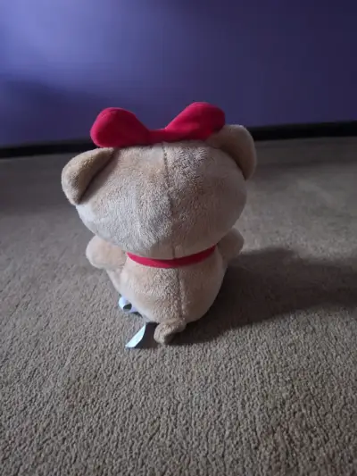 Peluche oso con lazo rojo de hello kitty - miniatura 2