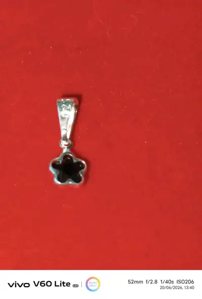 Colgante de plata 925 con piedra negra - miniatura 2