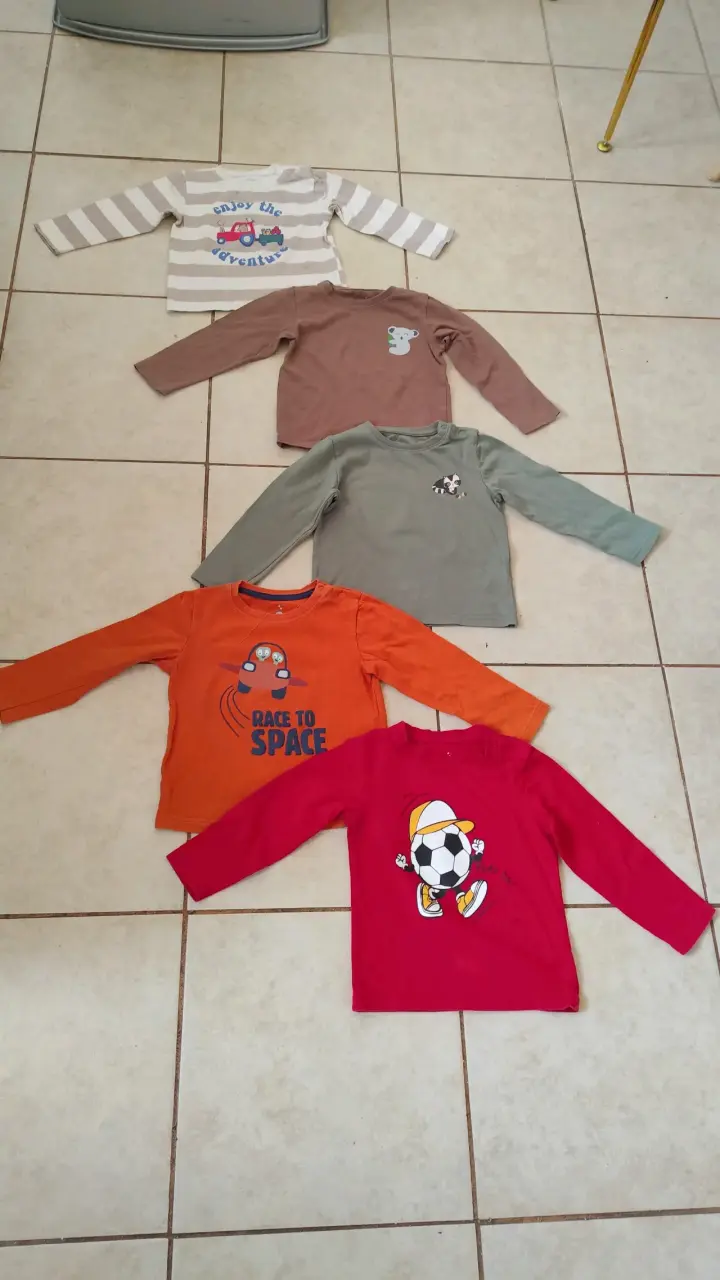 Lote de poleras infantiles variadas