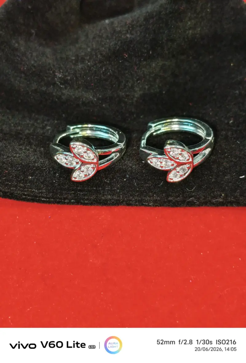 Aros de plata 925, con cristales - 1