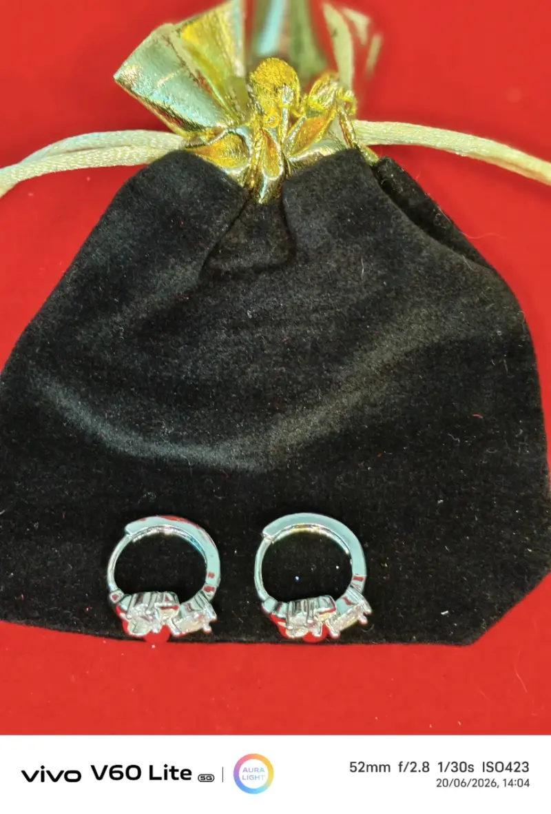 Aros de plata 925, con cristales - 3