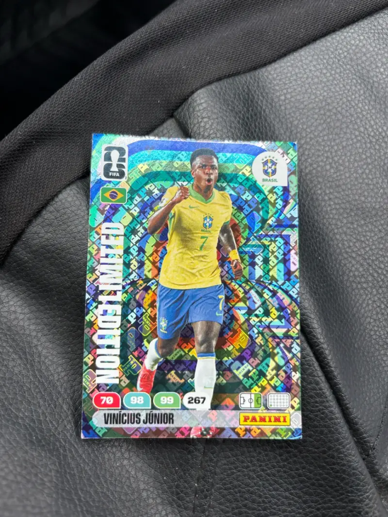 Tarjeta Panini Vinícius Júnior Brasil