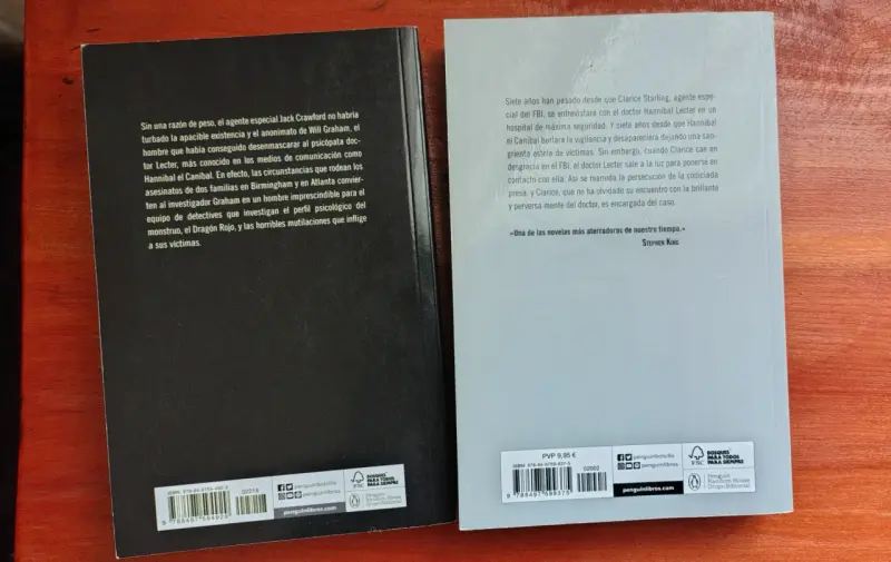 Pack libros Hannibal y Dragón Rojo - 2