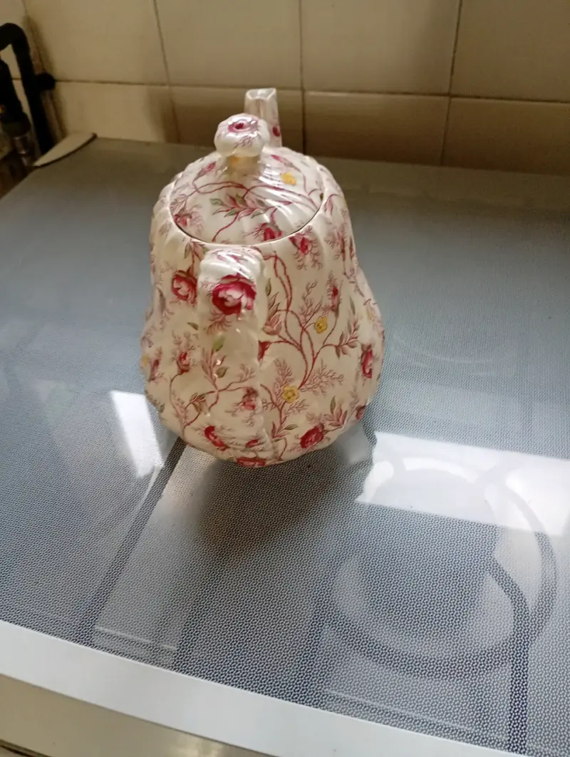 Tetera de cerámica floral - 2