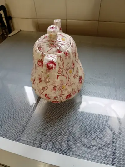 Tetera de cerámica floral - miniatura 2
