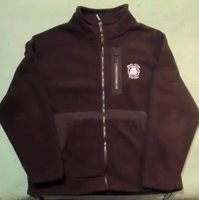 Chaqueta polar negra con logo - miniatura 1