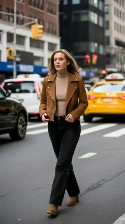 Chaqueta gamuza mujer (M) - miniatura 1