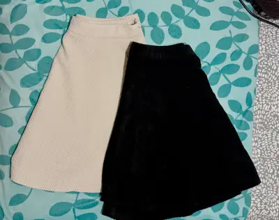 Falda beige acanalada - miniatura 3
