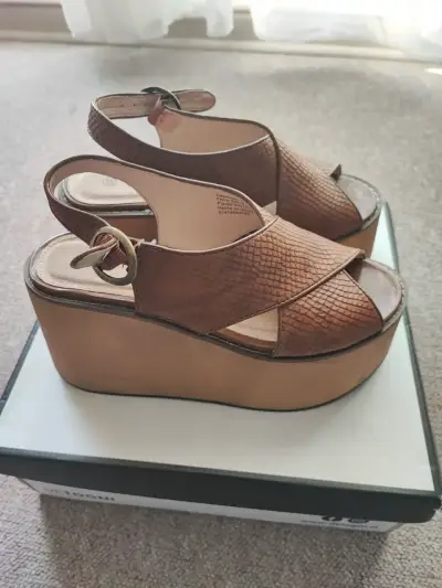 Sandalias plataforma marrón Detogni - miniatura 2