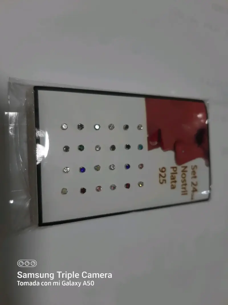 Set de 24 piercings nasales de plata 925 - 2