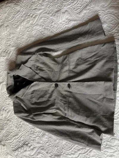 Blazer de cuadros blanco y negro - miniatura 1